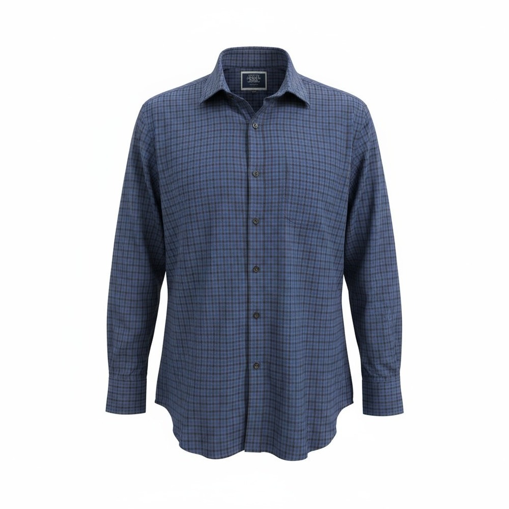 Charles Tyrwhitt Classic Fit‎ Long Sleeve Button Up Shirt Men's Large Blue Check